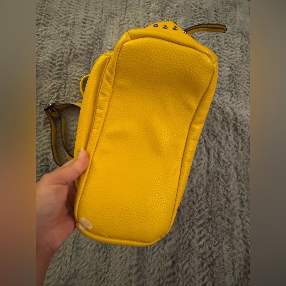 ROBERT PIETRI Yellow Studded Leather Backpack - Picture 10 of 15